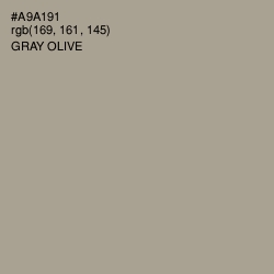 #A9A191 - Gray Olive Color Image